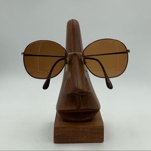 Vintage Cottet 1021 Brown/Gold Oval Sunglasses
